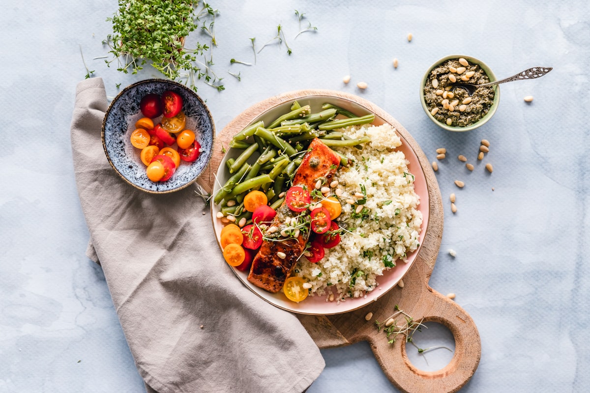 High-Protein Meal Prep containers with colourful healthy food